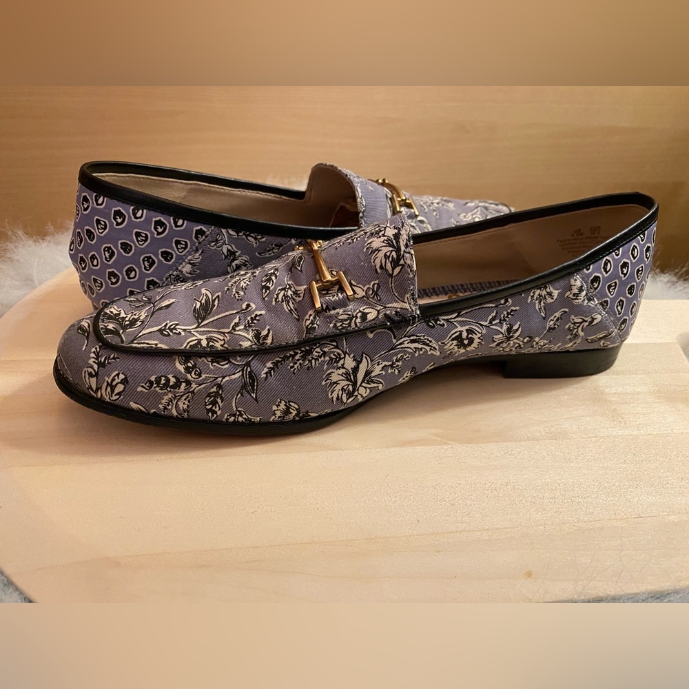 Sam Edelman Blue Floral Lorraine Loafers Size 6.5